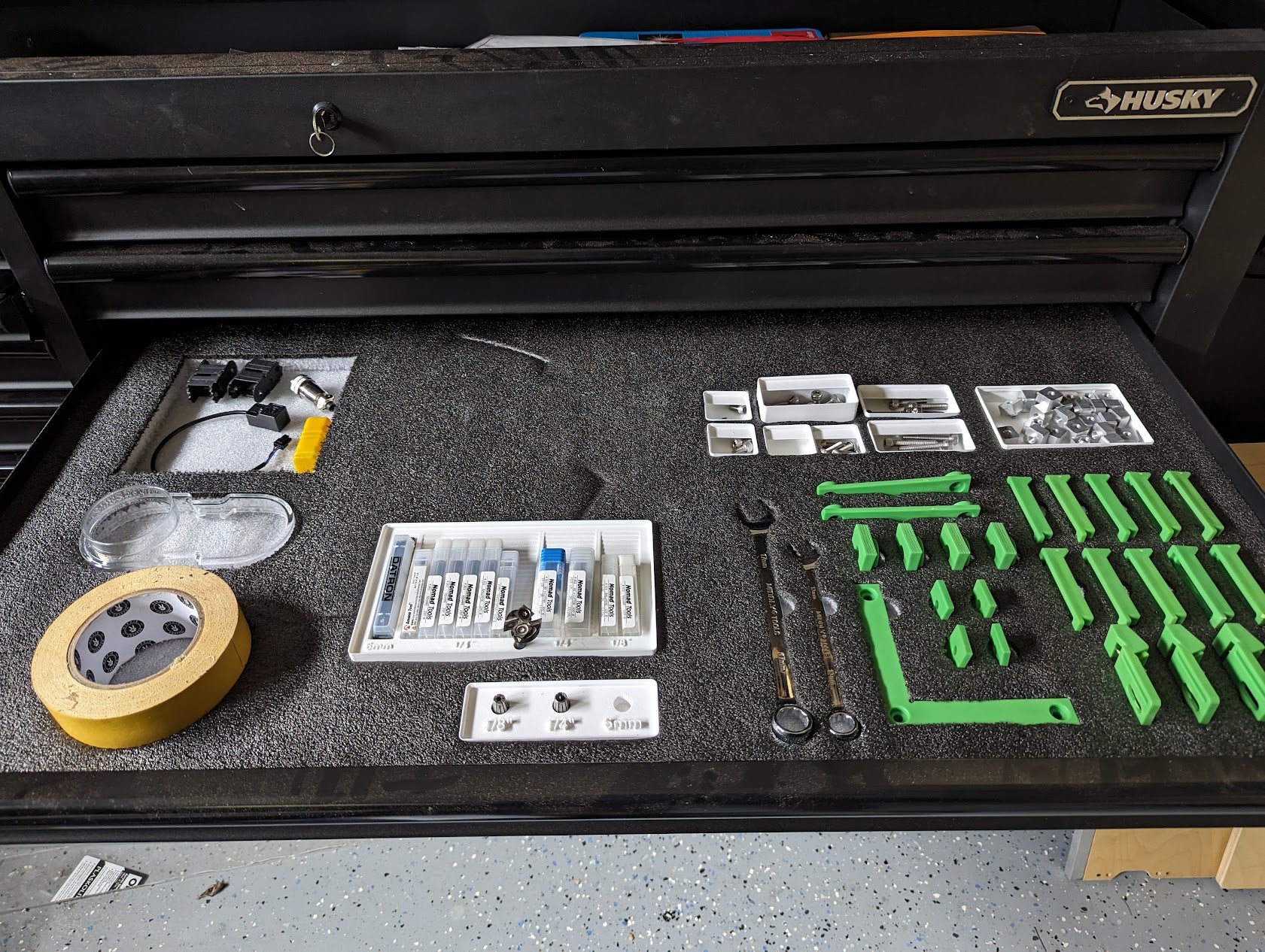 Insert en mousse Kaizen pour le stockage d'outils CNC