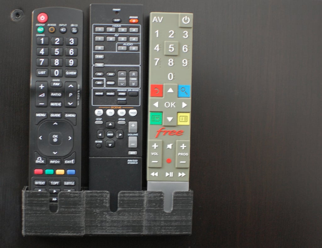 Support de télécommande pour Freebox Revolution, LG 42LD420 et Yamaha RX-V367