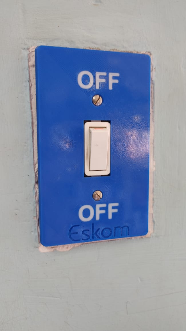 Couvercle d'interrupteur d'Eskom