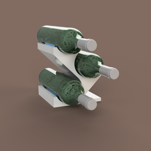 Porte-bouteilles moderne pour 3 bouteilles