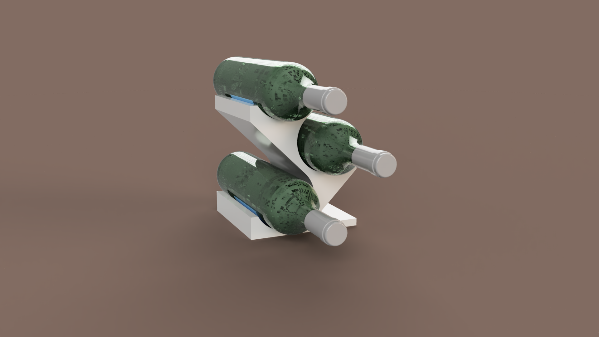 Porte-bouteilles moderne pour 3 bouteilles