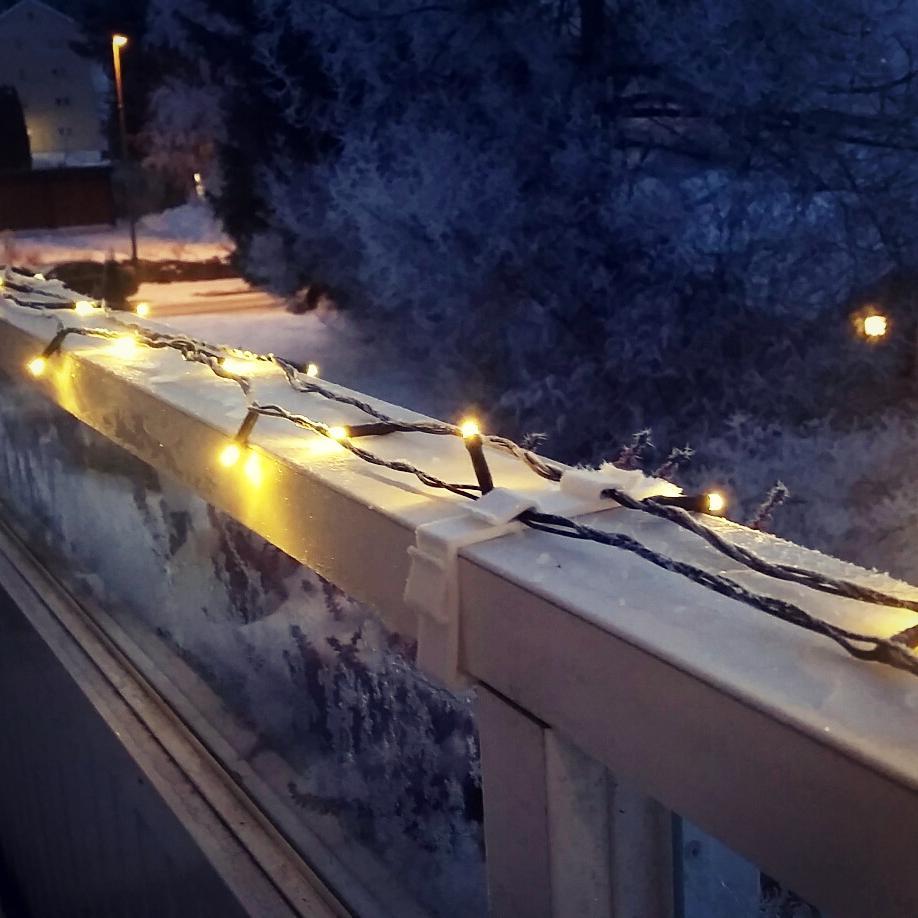 Support pour lumières de Noël pour balustrade de balcon 40x80 mm