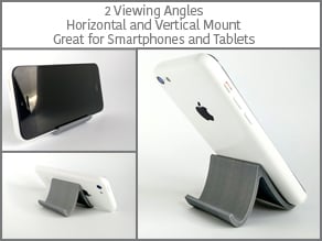 Support pour smartphone et tablette, Wave - avec deux angles de vue et montage horizontal et vertical