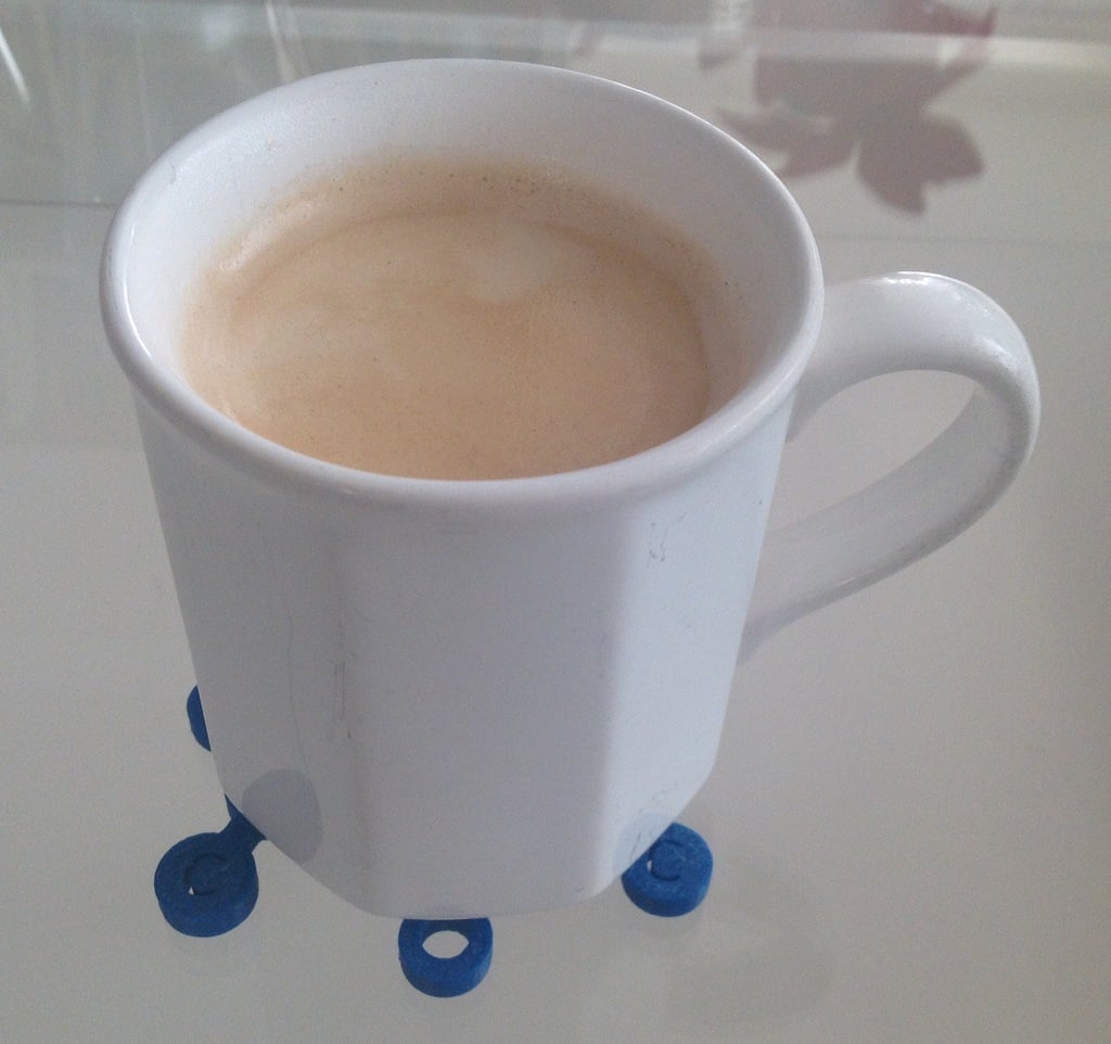 Napperon de molécule de caféine pour tasses à café