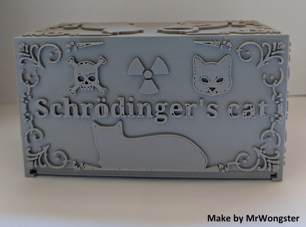 Impression 3D du chat de Schrödinger, démonstration physique de la théorie de la mécanique quantique