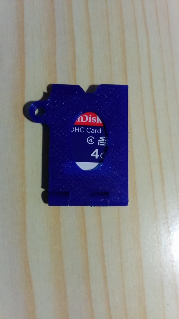 Étui pour carte SD avec porte-clés et charnière intégrée