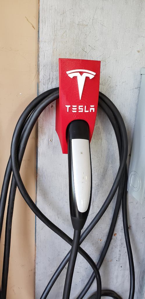 Chargeur mobile Tesla et support de câble avec logo et lettres (version américaine)