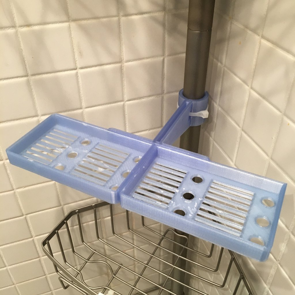 Tiroir à savon double pour support de douche