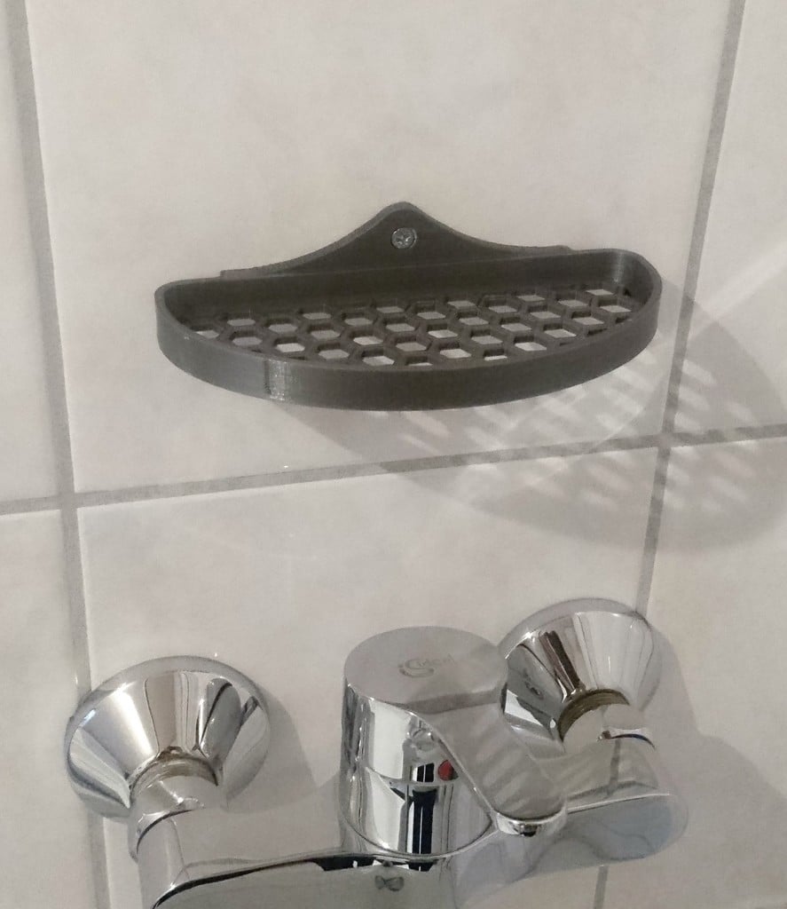 Étagère de douche pour salle de bain avec fixation à vis unique
