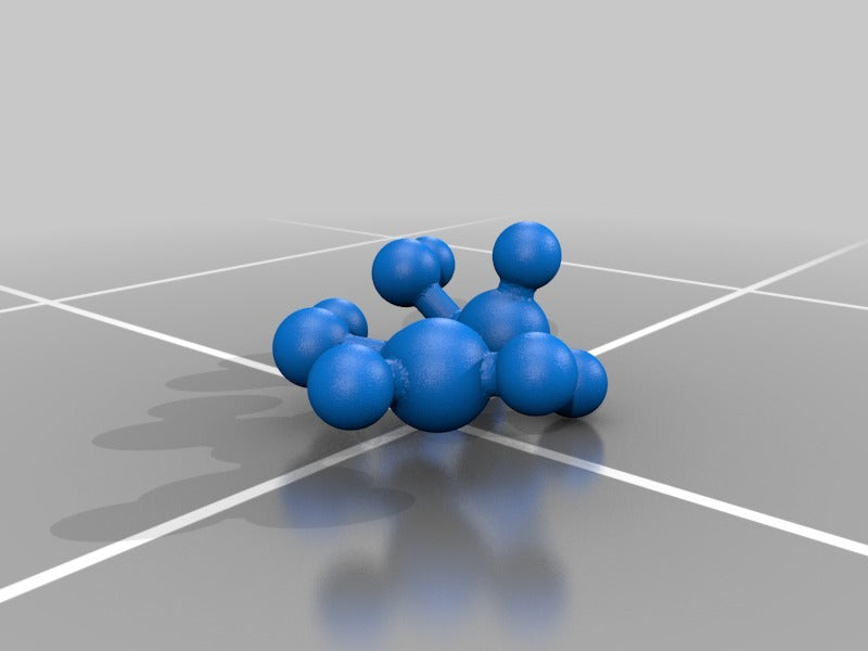 Modélisation moléculaire - Acétate de vinyle - modèle à l'échelle atomique du monomère principal du slime
