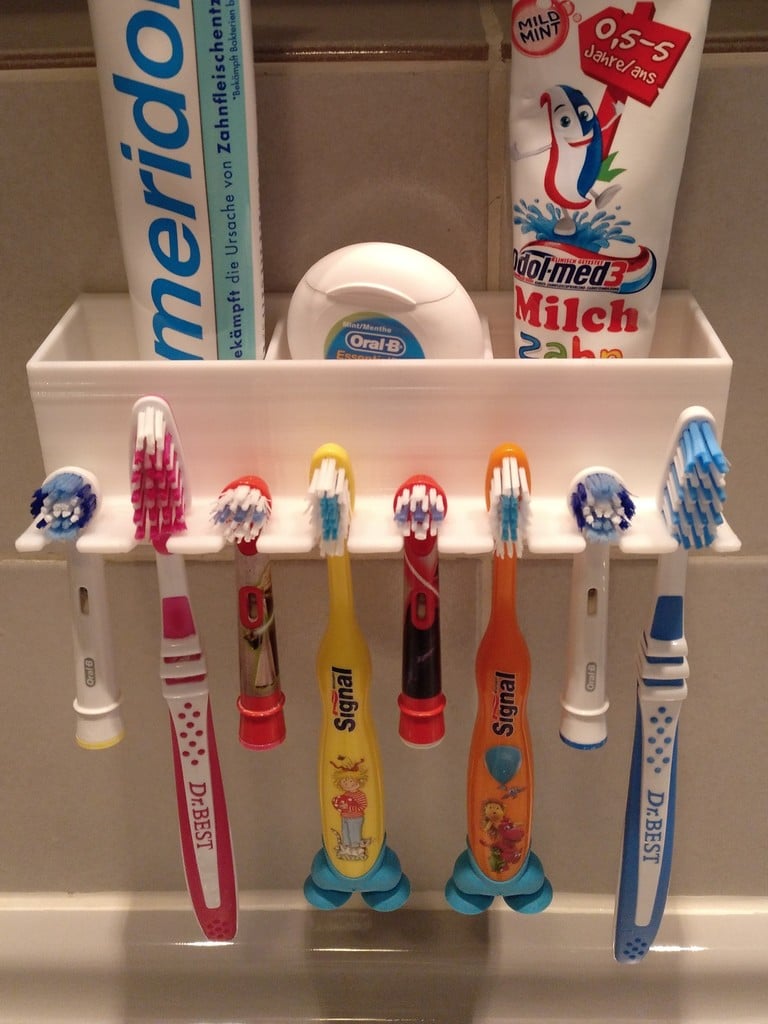 Organisateur de salle de bain mural pour brosses à dents et dentifrice