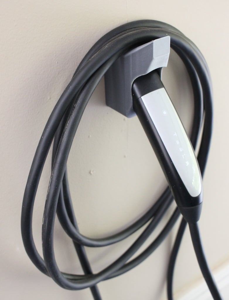 Support de prise de chargeur mural Tesla avec crochet de câble