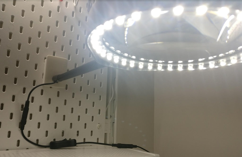 Support de lampe LED loupe pour panneau perforé IKEA Skadis