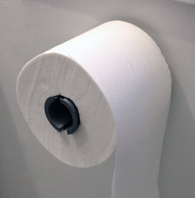 &quot;Oh merde !&quot; Porte-papier toilette avec support amélioré et diamètre réglable