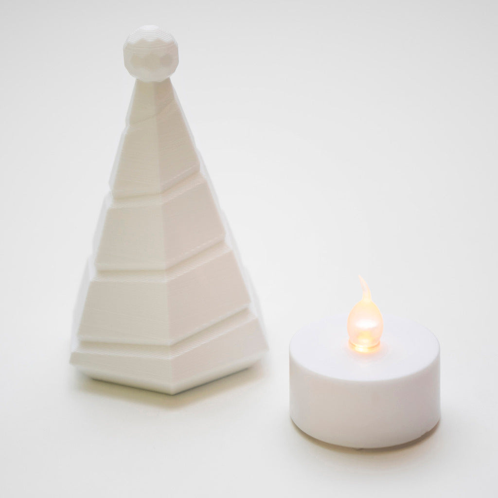 Bougie chauffe-plat LED en bois pour Noël de Faberdashery