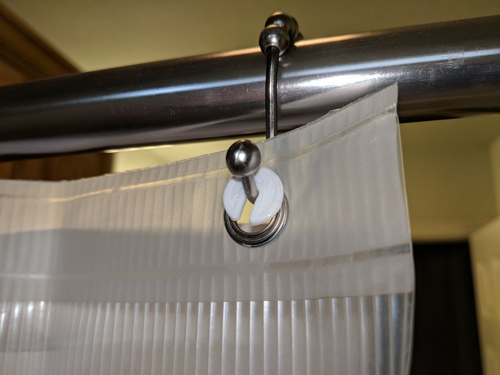 Clip de suspension pour rideau de douche pour tringle réglable