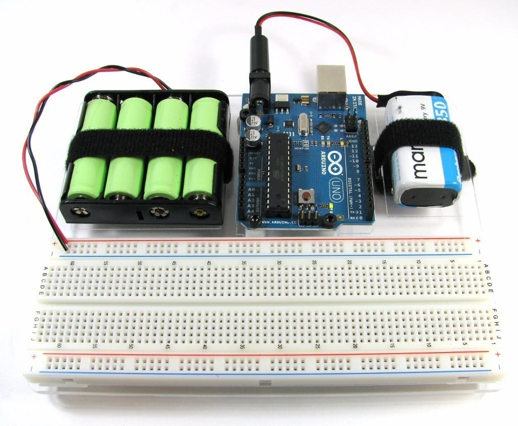 Support Arduino avec montage de batterie