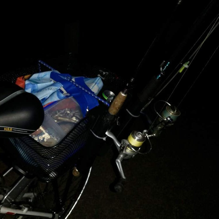 Porte-canne à pêche pour panier de vélo pour le camping et les randonnées à vélo