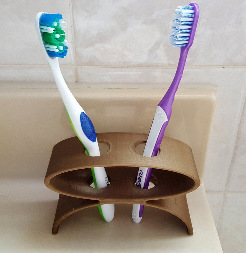 Porte-brosse à dents double