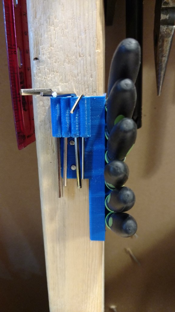 Porte-outils sur goujon pour clés hexagonales et limes aiguilles