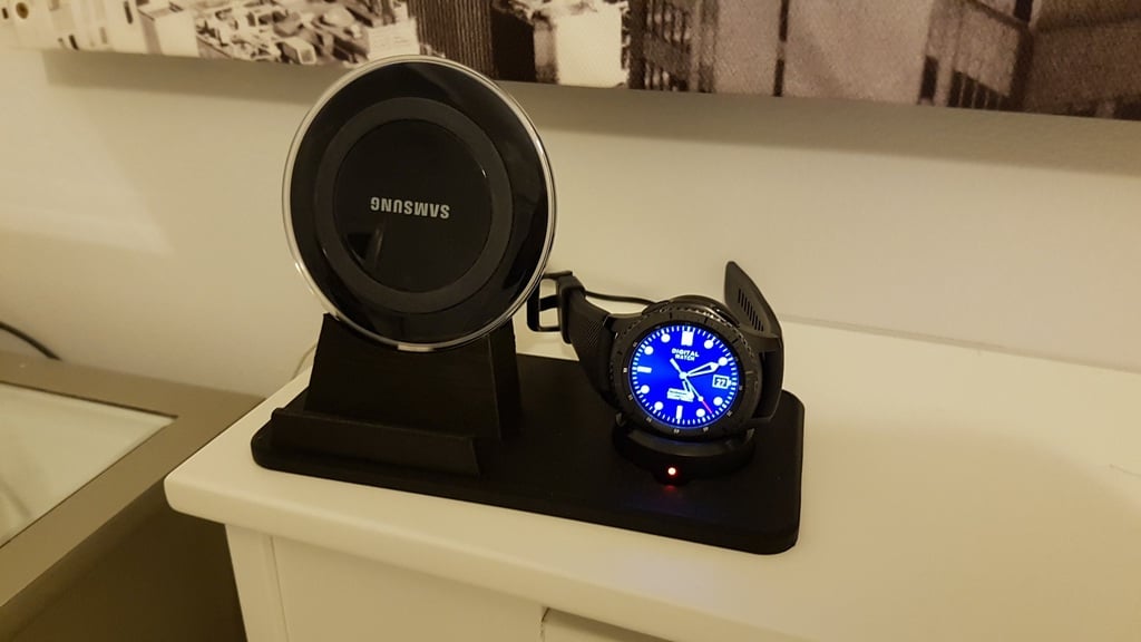 Support de téléphone et de montre pour chargeur Samsung Galaxy et Gear S3