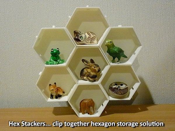 Solution de stockage Hex Stackers pour petits objets