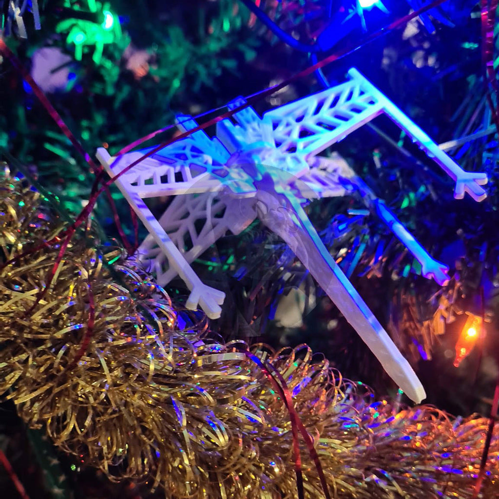 Ensemble de collection pour décorations de sapin de Noël Snail Flake X-Wing
