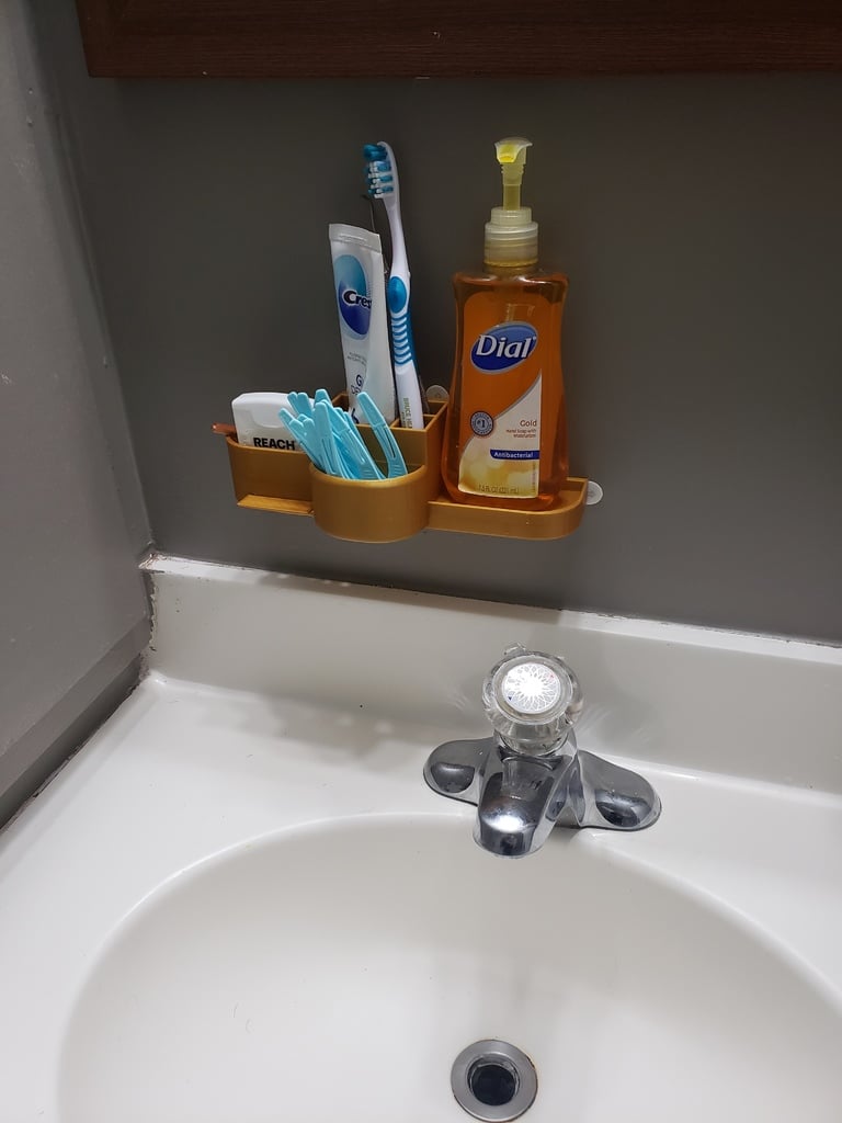 Organisateur de salle de bain avec porte-savon et brosse à dents