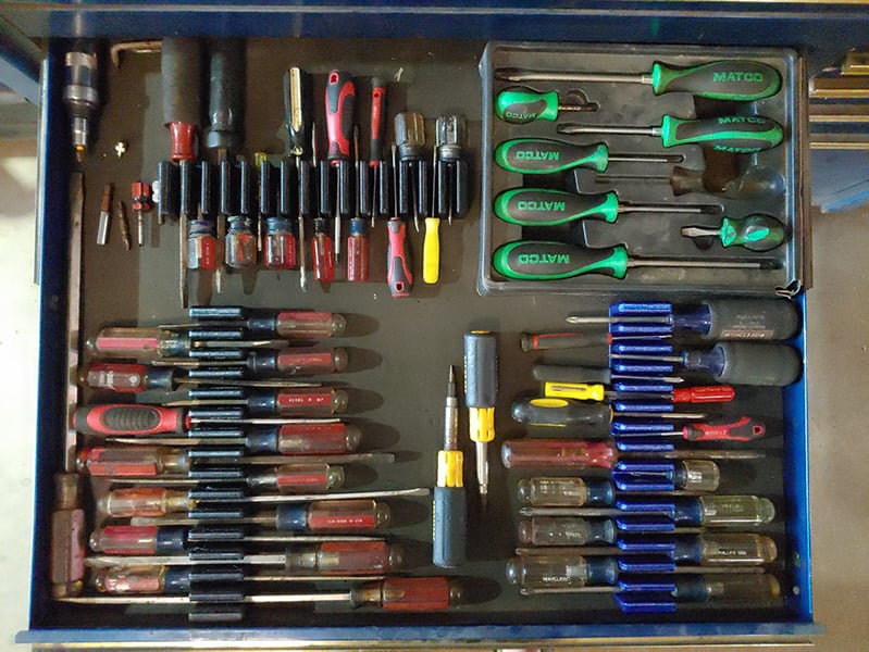Porte-tournevis magnétique pour tiroir à outils