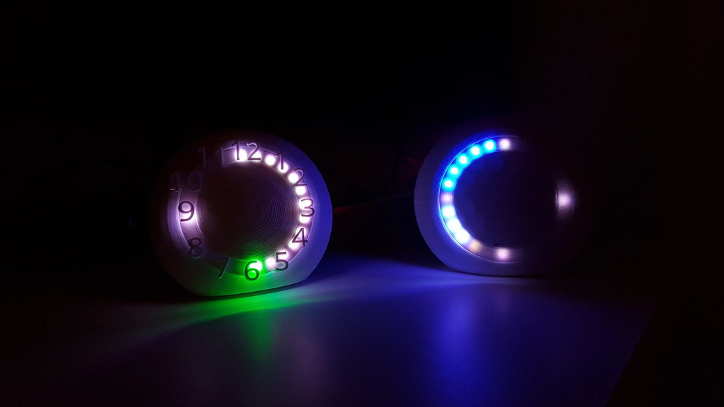 Support Neopixel pour horloge et thermomètre contrôlés par Arduino