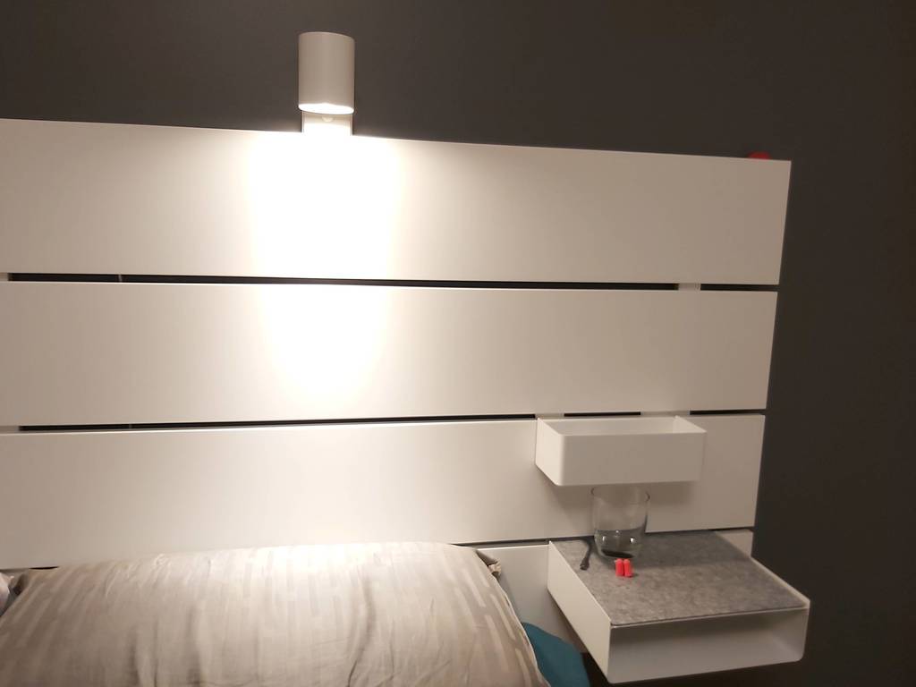 Support à friction pour luminaire Ikea Nymane sur tête de lit Nordli