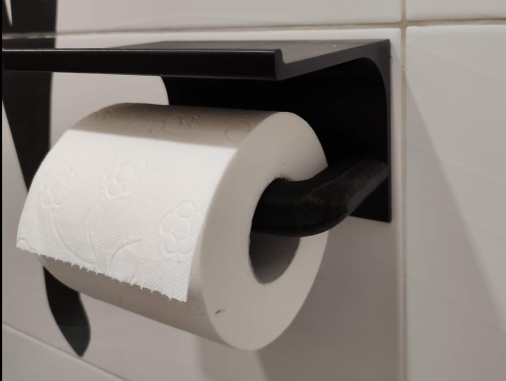 Porte-papier toilette avec étagère