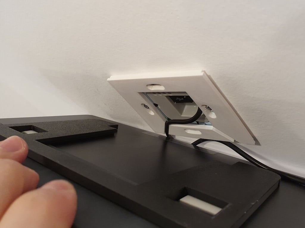 Support mural flottant pour tablette avec support chargeur