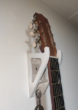 Base murale pour guitare suspendue