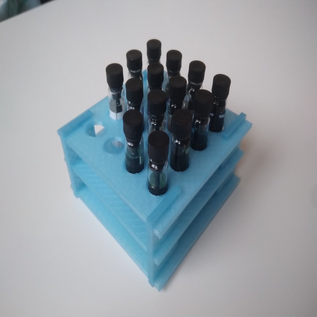 Porte-échantillon pour flacons de parfum avec trou de 9 mm