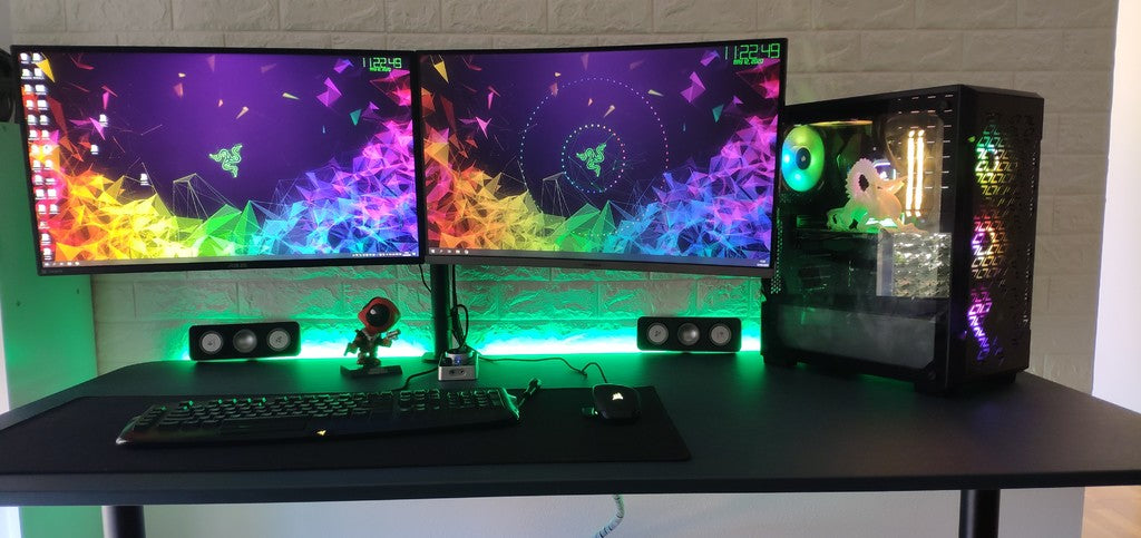 Support pour enceintes Logitech Z4 pour bureau Ikea Bekant