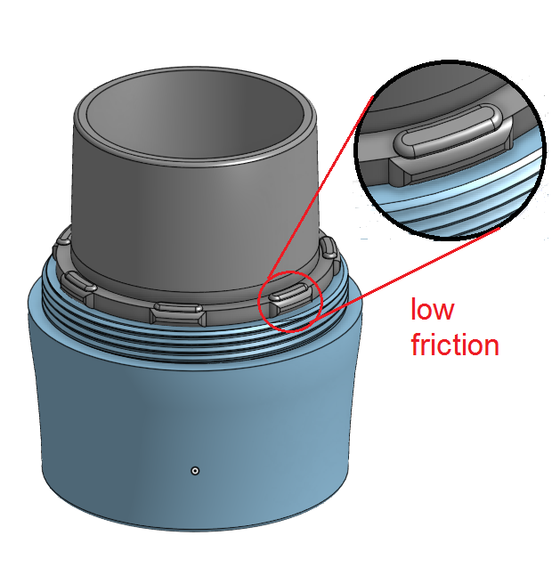 Raccord de tuyau d'aspiration pivotant pour tuyaux de 35 mm et 40 mm