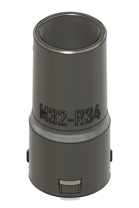 Adaptateur osVAC M32-R34 pour accessoires d&#39;aspirateur Miele et Bosch Home Professional