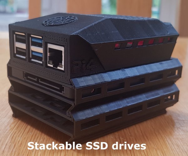 Boîtier Overclocked Raspberry Pi 4 avec support SSD et socle