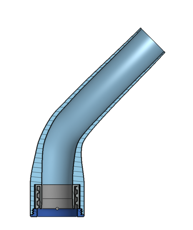 Raccord de tuyau d'aspiration pivotant pour tuyaux de 35 mm et 40 mm