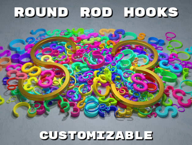 Crochets à tige ronde personnalisables - Crochets en S et 3-crochets