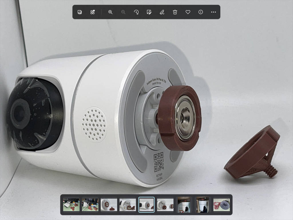 Support de caméra intérieur magnétique sur plafond suspendu pour Eufy, GoPro ou autres supports de caméra standard 1/4&quot;