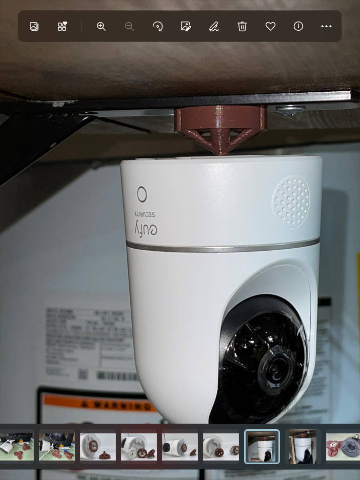 Support de caméra intérieur magnétique sur plafond suspendu pour Eufy, GoPro ou autres supports de caméra standard 1/4&quot;