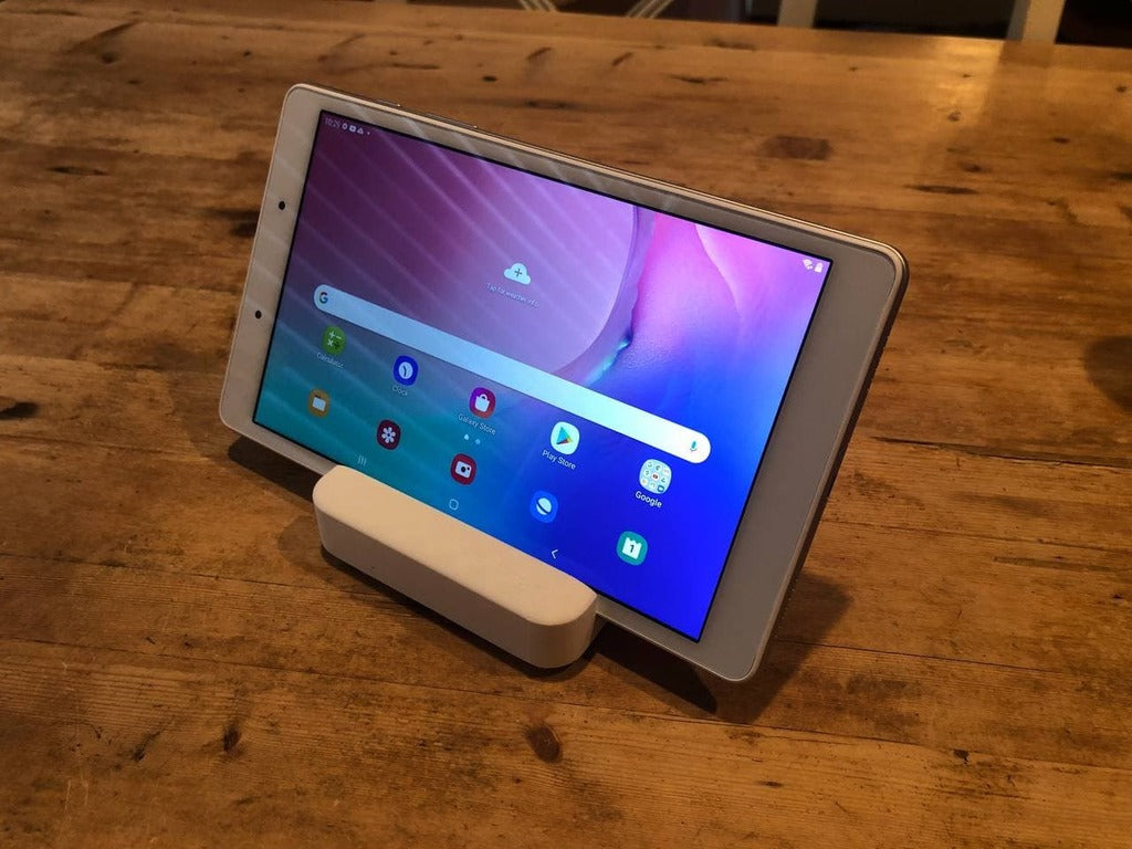 Support de tablette simple pour Samsung Galaxy Tab A et machine à expresso décente