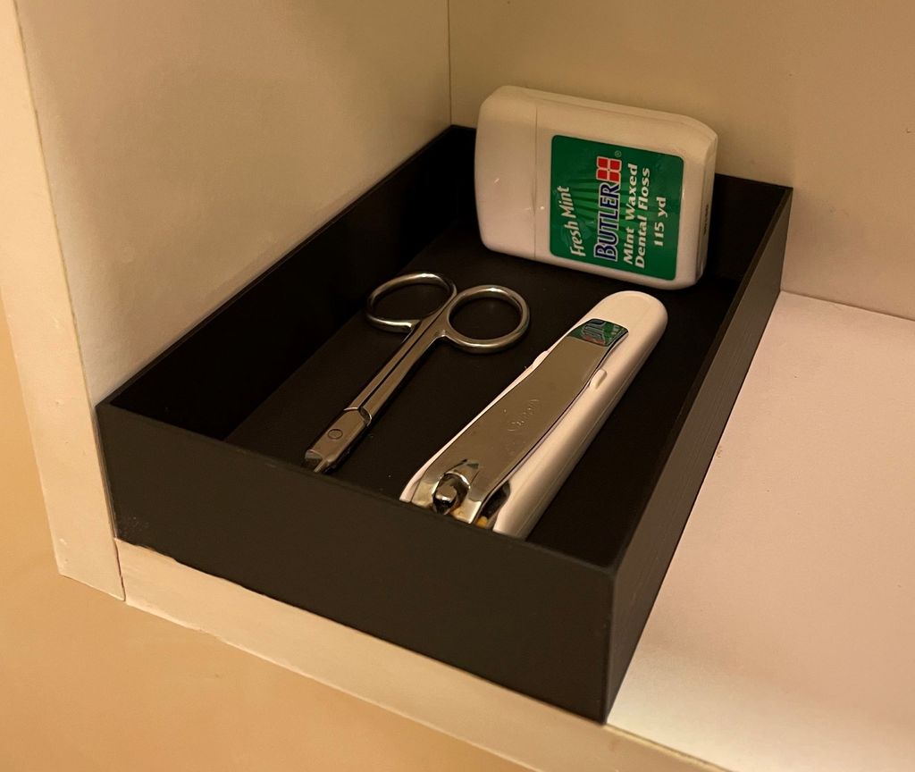 Plateau de rangement simple pour salle de bain et bureau