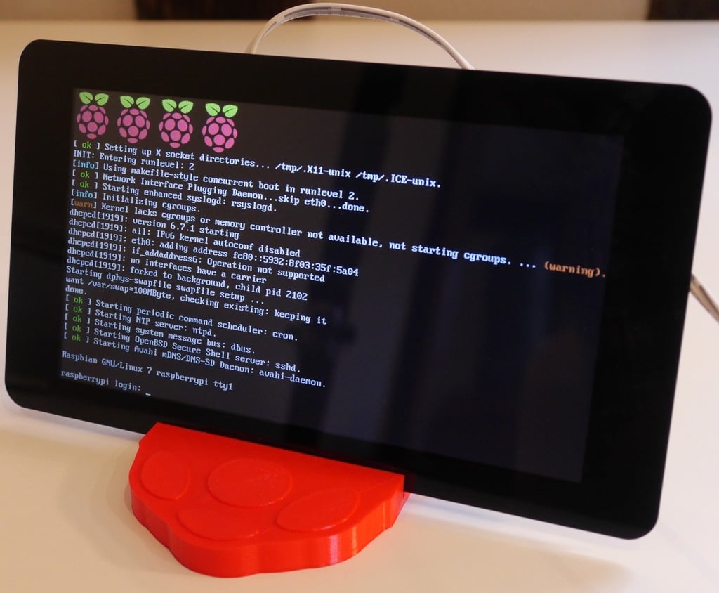 Présentoir à écran tactile Raspberry Pi pour imprimante 3D