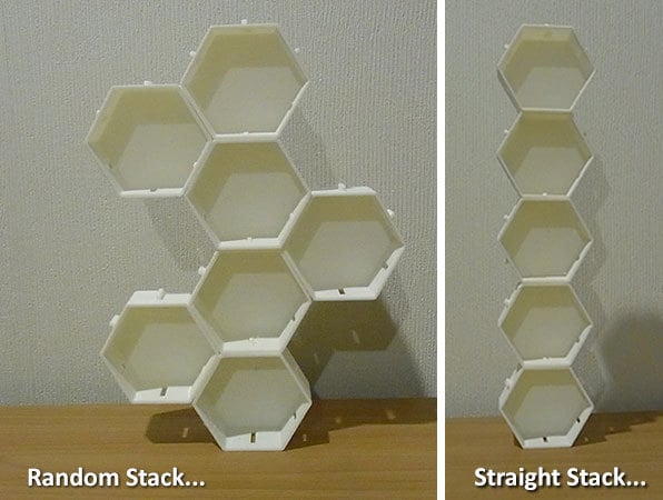 Solution de stockage Hex Stackers pour petits objets