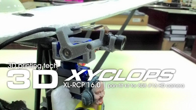 XL-RCP 16.0 XYCLOPS : Caméra cockpit pan-tilt pour 808 #16 HD cam pour ES Drifter Ultralight